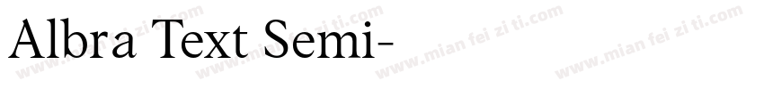 Albra Text Semi字体转换